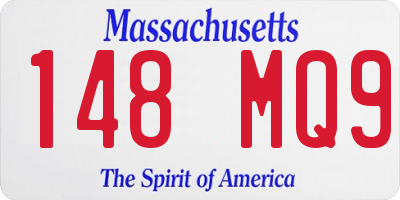 MA license plate 148MQ9