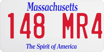 MA license plate 148MR4