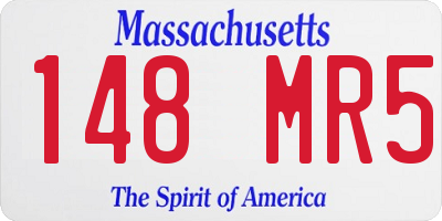 MA license plate 148MR5