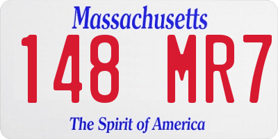 MA license plate 148MR7