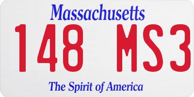 MA license plate 148MS3