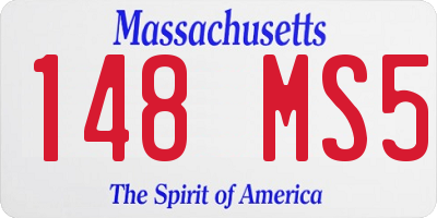 MA license plate 148MS5