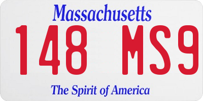 MA license plate 148MS9