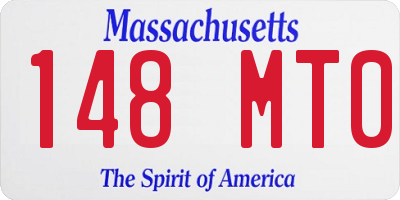 MA license plate 148MT0