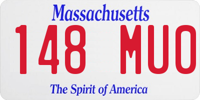 MA license plate 148MU0
