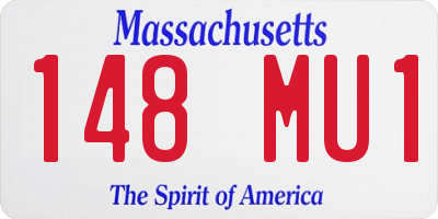 MA license plate 148MU1