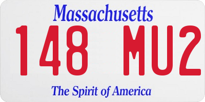 MA license plate 148MU2