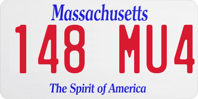 MA license plate 148MU4