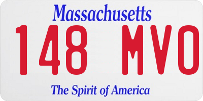 MA license plate 148MV0