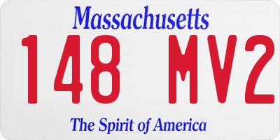 MA license plate 148MV2