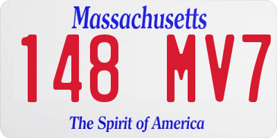 MA license plate 148MV7