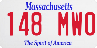 MA license plate 148MW0