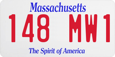 MA license plate 148MW1