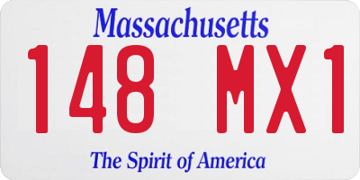 MA license plate 148MX1