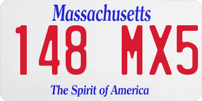 MA license plate 148MX5