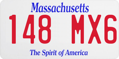 MA license plate 148MX6