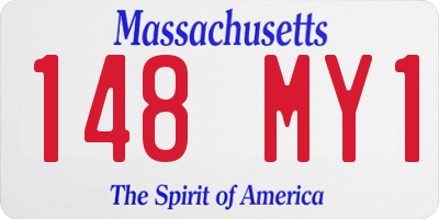MA license plate 148MY1