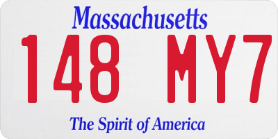 MA license plate 148MY7