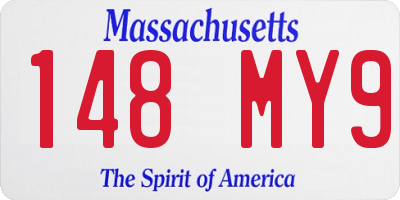 MA license plate 148MY9
