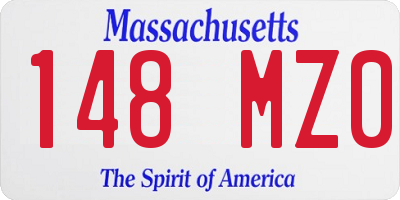 MA license plate 148MZ0