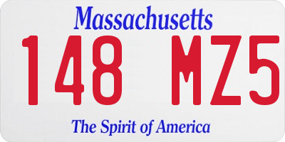 MA license plate 148MZ5