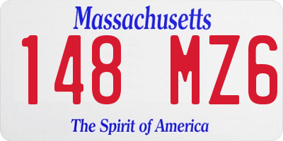 MA license plate 148MZ6