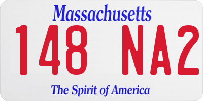 MA license plate 148NA2