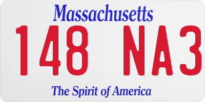 MA license plate 148NA3