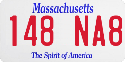 MA license plate 148NA8