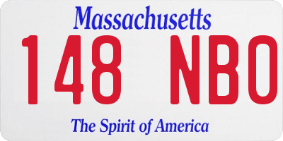 MA license plate 148NB0