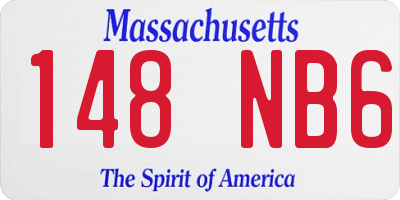 MA license plate 148NB6