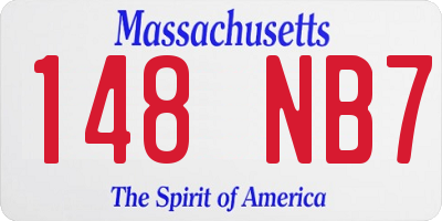 MA license plate 148NB7