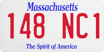 MA license plate 148NC1