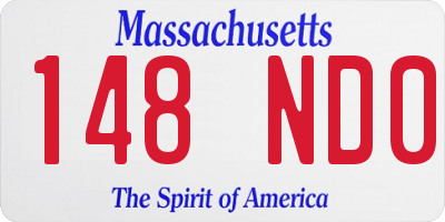 MA license plate 148ND0