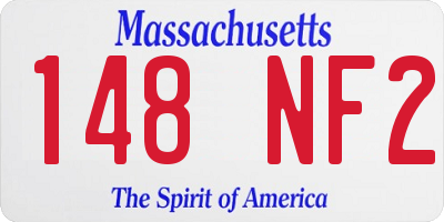 MA license plate 148NF2