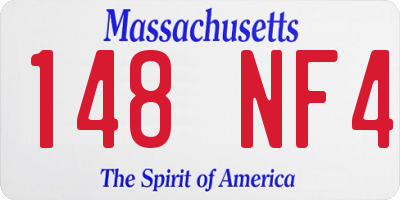 MA license plate 148NF4