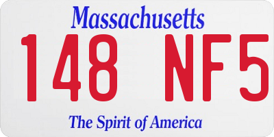 MA license plate 148NF5