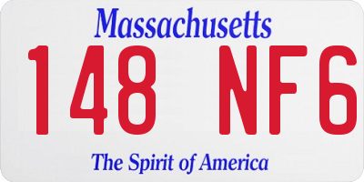 MA license plate 148NF6