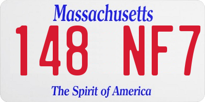 MA license plate 148NF7