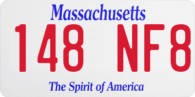 MA license plate 148NF8