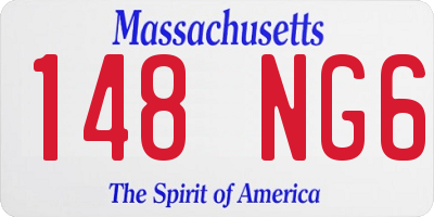MA license plate 148NG6