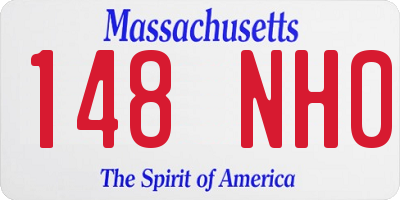 MA license plate 148NH0