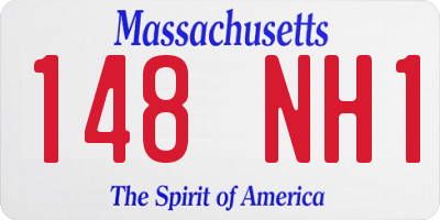 MA license plate 148NH1