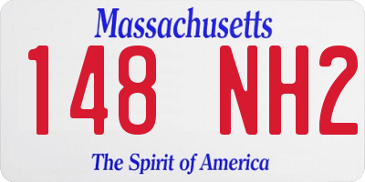 MA license plate 148NH2