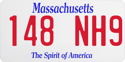 MA license plate 148NH9