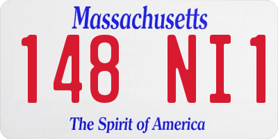 MA license plate 148NI1