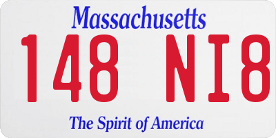 MA license plate 148NI8