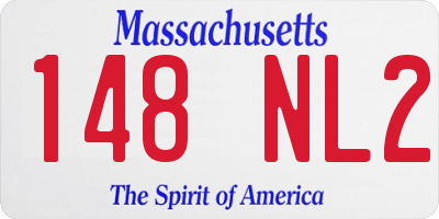 MA license plate 148NL2