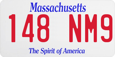 MA license plate 148NM9