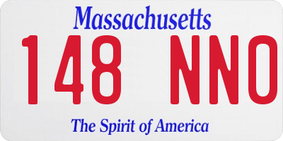 MA license plate 148NN0